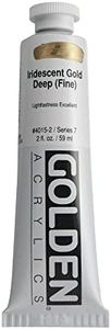 Golden Heavy Body Acrylic Paint, 2 Ounce, Iridescent Gold Deep Fine