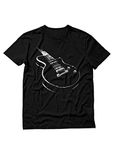 Guitar Shirt Gifts for Men Musician Player Guitarist Printed Mens T-Shirt Medium Black