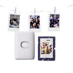 INSTAX Limited Edition LINK 2 portable smartphone printer with photo album and LED display lights, mini film format, Clay White