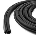 QWORK® Car Door Rubber Seal, U Shape Rubber Edge Trim with Side Bulb for Cars Boats RVs Trucks and Home Applications, Fits 1/16”-1/8” Edges (10FT)