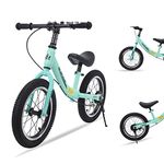 14/16 inch Balance Bike for 3 4 5 6 7 and 8 Years Old Boys Girls,No pedal Training Bicycle with Brake and Kickstand,Adjustable Seat Height,Air Tires,Outdoor for Outdoor Sports