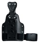 Safariland 6004UFA and 568BL on Single Strap Leg Shroud with QLS 22 Receiver, Plain Black Finish, Left Hand