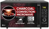 LG 28 L Charcoal Convection Healthy Microwave Compact Oven(Mj2887Bium, Black, Healthy Heart Recipes, Diet Fry,Pasteurized Milk, 360°Motorised Rotisserie & 10 Yrs Warranty-Charcoal Heater, Ebony Regal)