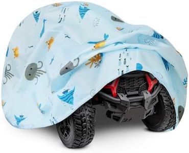 tonhui Ride On Toy Car Cover with Marine Animal Print, Electric Car Cover for Power Wheels Jeep, Outdoor Kids Car Cover Waterproof All Weather - Universal Fit