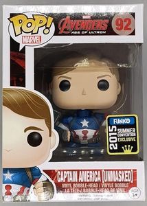Unmasked Captain America Funko PoP! 2015 Convention Exclusive by FunKo