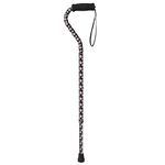 Drive Medical Foam Grip Walking Cane with Offset Handle, Pink Floral