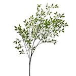 FQQWEE 4 Pack Artificial Bamboo Leaves Stems 43.4 Inch Long Faux Nandina Greenery Bunch Plant Branches Ficus Twig Picks Fake Bamboo Green Plants for Home Office Floral Arrangement Vase Bouquets (4PCS)