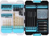 DuraTech 87 PCS Impact Screwdriver Bit and Drill Bit Set, Socket Set, Hex Shank Adapters Extension Bar Tools with Quick Fit Tough Case for Metal, Wood, Plastic, High Speed Steel Titanium Drill