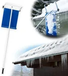 Maplefield Adjustable Roof Snow Rake with Curtain - Great for Clearing Snowy House Roofs - Prevents Ice Build Up - includes Storage Strap (30ft Length) - Roof Rakes for Snow Removal