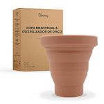 Bamboozy Sterilizer for Menstrual Cups and Menstrual Discs - Reusable, Free from BPA, Chemicals, and Plastic - includes Brush - Suitable for all Cups and Discs