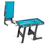 Powerplay 3ft Folding Pool Table, Mini Table Pool Game for Kids & Adults, Compact & Portable, Easy Storage, Gift for Boys and Girls