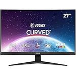 MSI G27C4X 27 Inch FHD Curved Gaming Monitor - 1500R 1920 x 1080 VA Panel, 250Hz / 1ms, AMD FreeSync Premium, HDR Ready, DisplayPort, HDMI, Wide Color Gamut, Night Vision, Less Blue light, Black