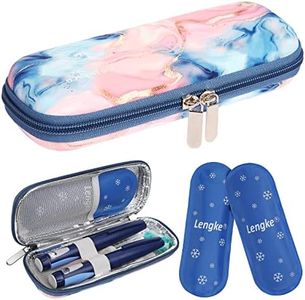BOMKEE Borsa Termica per Insulina, Borsa per Penne Insulina Borsa Portatile per Raffreddamento Insulina Con 2 Impacchi di Ghiaccio