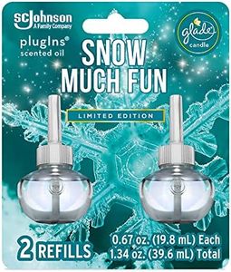 Glade PlugIns Refills Air Freshener Starter Kit, Scented and Essential Oils for Home and Bathroom, Snow Much Fun, 0.67 Fl Oz, 1 Warmer + 1 Refill