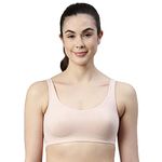 Enamor SB06 Low Impact Bra - Non-Padded, Wirefree & High Coverage Pearl