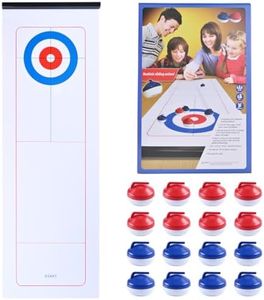 IGreis Table Curling Game, 0.12inch Thick ABS Board Tabletop Games for Adults Friends Families Play, 47 * 15.7inch Magnetic Connection Board Smooth for Indoor Outdoor Party Fun Games
