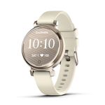 Garmin Lily 2, Stylish Small Smartwatch and Fitness Tracker with Hidden Display, Patterned Lens , Bright Touchscreen Display and up to 5 days battery life, Coconut