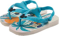 Havaianas Unisex Baby Disney Classics II Flip-Flop, Beige Straw/Blue, Numeric_5 UK Child