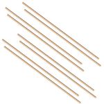 Eowpower 8 Pieces Brass Solid Round Rods Lathe Bar Stock Kit, 1/8 inch in Diameter 14 inches in Length