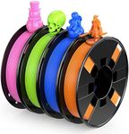 Entina 4 Colors PLA 3D Printer Filament, 1.75MM 200G, 4 Pack, +/- 0.02mm Accuracy, Compatible with 99% FDM 3D Printers & 3D Pens