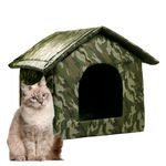 Outdoor Cat Shelter - Insulated Dog Kennel, Dog House | Waterproof Pet Cave Insulated, Pet Kennel, Pet Tent Bed for Cats Small Dogs, Outdoor Cats Sleeping House, 41x41x33cm