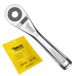 1 x SabreCut MRSC01 Mini Micro Ratchet 1/4" Hex Stainless Steel Professional 72 Tooth Gear Hand Ratchet Wrench