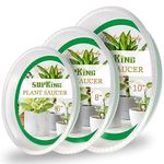 SupKing Plant Saucers 9 Packs of 6inch 8inch 10inch,Durable Clear Plastic Drip Tray Thicker Sturdier Plant Pot Saucers Stronger Flower Pot Tray for Indoors & Outdoors (3 Size)