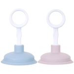 Multipurpose Pipeline Sewer Dredge Sink Suction Vacuum Pump Cleaner Drainer, Wash Basin Sink Plunger Hole Kitchen Bathtub Tool | 2 PCS | Multi Color