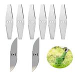 Brush Cutter Blade Metal Blade，cordless blade strimmer Spare Blade，garden strimmer metal blades 8 Stainless Steel Blades，for Garden Strimmers Accessories (silver)