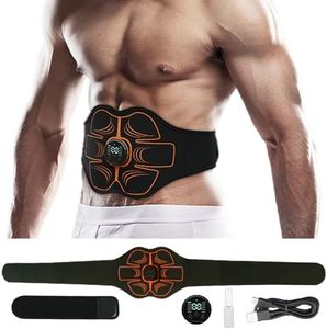 Innocareer Muscle Trainer, Abs Stimulator for Gym Office Home, Ab Stimulator Muscle Toner for Women & Men Black