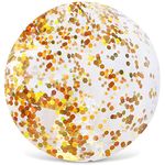 Amor 16 inch Inflatable Beach Ball Swimming Pool Balls Glitter Beach Ball for Summer Parties Birthday Pool Party Favors