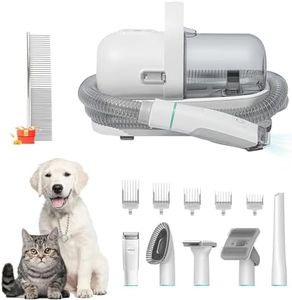 Neakasa Pet Grooming Vacuum Kit, Neabot Dog Grooming Vacuum Clippers Brushes Professional Pet Hair Remover Dog Cat Hair Cleaner 7 in 1 Trimmer Grooming Clippers Low Noise Hair Beauty Tools Pet Supplies for Cats Dogs Flurry Animals P1 Pro Upgraded Steel Comb