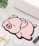 Pink Pig Design Cute Bathroom mat,S