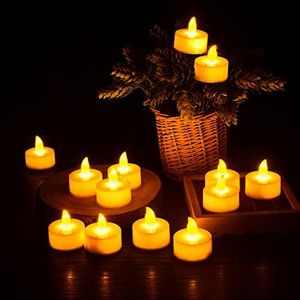 Diyife Candele a LED, [12 Pcs] Lumini da Tè Tealight, Lumini LED, Luce Calda Senza Fiamme con Batterie per Decorazione di Casa,Halloween, Natale, Matrimoni Partito