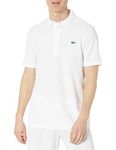 Lacoste Mens Sport Short Sleeve Jacquard Techincal Polo Shirt, White, X-Large