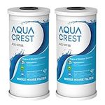 AQUA CREST 5 Micron 10" x 4.5" Whole House Sediment and Activated Carbon Water Filter, Replacement for FXHTC, RFC-BBSA, GXWH40L, WRC25HD, GXWH35F, GNWH38S, Pack of 2