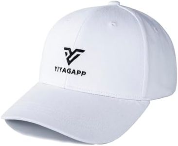 YiYagapp Men Women Fashion Baseball Cap, 100% Cotton Baseball Cap, Unisex-Adults (Medium, F, White/Black)