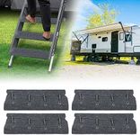 WATERWICH RV Step Covers Rugs 4 Pack RV Camper Step Covers with Install Hooks Fit 22 Inch RV Stairs for RV Mobile Home Campers Trailer Vans