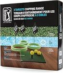 PGA Tour Golf - 3 Target Chipping Game, Golf Training Aid, Portable with Chipping Mat, Fun Garden Game, Golf Accessories