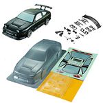 novahobby 1/10 Scale RC Onroad Racing Drift Touring Car Transparent Clear Lexan Body Shell (NS 180SX)