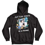 lepni.me Hoodie Sweatshirt Custom Summer Holiday Memories Picture Frame Your Vacation Photo Here (S Black Multi Color)