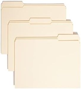 Smead Standard File Folders, 100 Count, Manila, Reinforced 1/3-Cut Tabs, Letter Size (10334)
