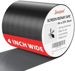 Secopad 4" x 360" (30FT) Screen Repair Tape, Screen Repair Kit, Black