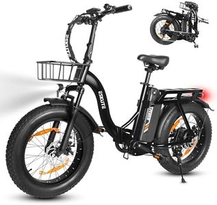 ESKUTE E-Bike D202 PRO, 20×4 Zoll faltbares Fatbike, 48V 20,8Ah Akku, bis 100 km Reichweite, 250W Motor, 7-Gang Schaltung, für Herren & Damen, Gelände, Strand & Schnee, Schwarz