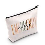 Emergency Nurse Makeup Bag ED ER Nurse Gift Emergency Room Gift New Nurse Gift Nursing School Graduate Gifts Future Nurse gift, Off White, Emergency Nurse