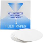 EISCO Premium Filter Paper, 15cm, Pack of 100 - Chemistry Filter Paper, Lab Filter Paper