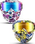 2 Pieces Motorcycle Goggles Face Ma