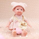 IVITA Mini Full Body Silicone Reborn Baby Doll Newborn Baby Doll Real Baby Doll Handmade Soft Baby Doll Girl (WG1572-16.5cm-123g-Girl)