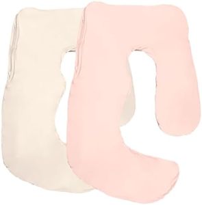 littogoose Maternity Pillow Cover ONLY Compatible with Momcozy Pregnancy Pillow (2 Pack Covers-Pillow NOT Included)