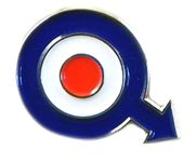 Metal Enamel Pin Badge Brooch MOD Arrow Target (Roundel) (25mm)